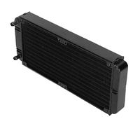 Generic 18 Tubes Plats en Aluminium pour le Refroidissement du Processeur, échangeur de Chaleur à Haute efficacité avec Faible Bruit et Installation Facile, Filetage G1/4 105 X 105 Mm pour le