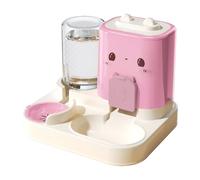 Generic 2 en 1 Gravity Pet Feeder et distributeur d'eau pour chats et petits chiens (rose)