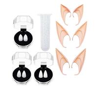 Generic 2 Paires Oreilles D'Elfe Pointues Halloween Prothèses Souples Costume Latex Simulation Accessoires Mascarade Convient pour Fête Costumée Soirée Thémat, jaune