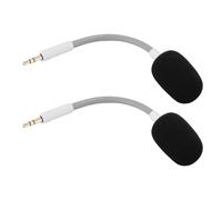 Generic 2 PCS Remplacement du Microphone pour Barracuda X, Réduction du Bruit de 3,5 Mm Micro Détachable, Câble OFC et Couvercle de L'éponge à Vent, Flexible et Pliable avec Bouchon (Blanc)