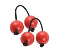 Generic 2 Pcs Rythmes Africains Aslatua Shakers Boule Sonore Délicate pour Performance Musicale Captivante Concert Musique Oeuf de Sable pour Fêtes et Cours de Musique Plastique Rouge/Bleu/Noir