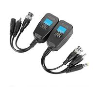 Generic 2 Pièces HD CVI TVI AHD émetteur-récepteur Vidéo Balun à Puissance Passive pour Accessoires de Surveillance à Domicile avec Taille Compacte et Moniteur LED en Temps Réel