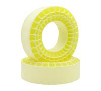 Generic 2 Pièces Inserts de Pneu Garnitures de Roue Mousses de Stabilité Accessoires pour Camion Tout-terrain En Silicone pour Un Amortissement Efficace, Jaune