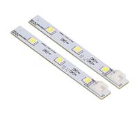 generic 2 Pièces Panneau Lumineux LED pour Réfrigérateur 12 V Bande Lumineuse Blanche pour Congélateur Compatible avec BCD SL300LED001 DC12 V - Remplacement Facile à Installer