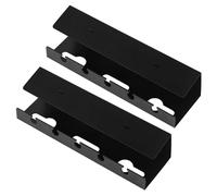Generic 2 pièces sous le compartiment de gestion des câbles de bureau auto-adhésif Rack de gestion des fils Pas de panier perforé pour adaptateur de bande d'alimentation