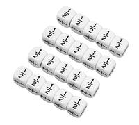 Generic 20 Dés de Fraction de 16 Mm avec Symboles Gravés Outil d'enseignement des Mathématiques pour l'apprentissage en t à Domicile Dés à Nombres Fractionnaires en Plastique Blanc