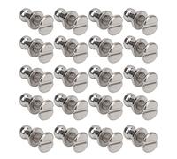 Generic 20 Ensembles de Vis à Rivets à Tête Ronde en Cuivre pour Vêtements et Accessoires de Mode Punk Bricolage-or, Argent, Bronze, Couleur Pistolet-7x5mm (Tête de moine argent 7 * 5mm)