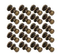 Generic 20 Ensembles de Vis à Rivets à Tête Ronde en Cuivre pour Vêtements et Accessoires de Mode Punk Bricolage-or, Argent, Bronze, Couleur Pistolet-7x5mm (Tête de moine bronze 7 * 5mm)
