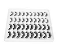 Generic 20 Paires de Faux Cils de Maquillage, Ensemble de Faux Cils Longs, épais et Bouclés, Réutilisables pour le Maquillage de Fête Quotidien (002)