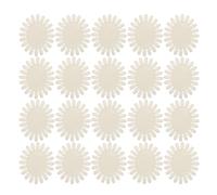 Generic 20 Pièces Présentoir Ongles Blanc Oval Tips Plastique Palette Échantillon Vernis Manucure Roue Présentation Professionnelle pour Salon et Formation Nail Art