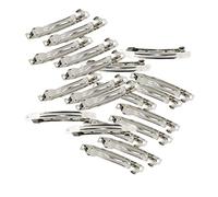 Generic 20 Pinces à Cheveux En Métal Argenté, Style Français, pour Réaliser Soi-même Un Nœud Papillon (8 Cm), Argent 1#