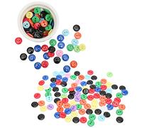 Generic 200 Boutons de Couture Multicolores, Boutons Artisanaux en Résine Durable pour Projets de Bricolage, Adaptés au Scrapbooking et aux Accessoires Vestimentaires (14L=9.0 MM)