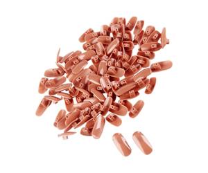 Generic 200 Faux Ongles D'entraînement Manucure DIY 200 Pièces Couleur Café Matériau Solide Flexible Pratique pour Formation Nail Art et Exercices Professionnels Salon Beauté