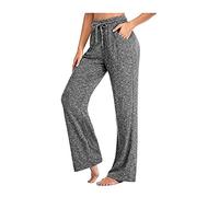 Generic 2024 Jogging De Yoga pour Femme Pantalon De Yoga Décontracté avec Cordon De Serrage pour Femme Taille Haute Jambe Large Bootcut pour Fitness Sport Legging de Jogging avec Poches