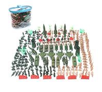 Generic 203 Pièces Soldat Ensemble Figurines Armée Jouet Action Accessoires Hélicoptères Plasticité Scène Sable Fonction Réaliste pour Collection