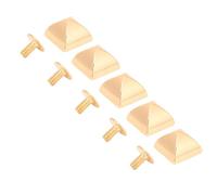 Generic 20Pcs 12Mm 4 Coins Pyramide Rivets en Alliage de Zinc Pointu Vis Rivets Ensemble pour Ceintures Sacs Chapeaux Chaussures Vestes Artisanat Cuir Tissu Accessoires Or (GOLD)