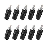 Generic 24.320 Borne de Liaison 4.0mm de Haute qualité pour Borne D'amplificateur de Haut-parleur, 10 X (BLACK)
