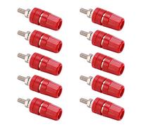 Generic 24.320 Borne de Liaison 4.0mm de Haute qualité pour Borne D'amplificateur de Haut-parleur, 10 X (rouge)