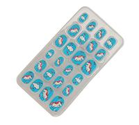 Generic 24 Pièces de Faux Ongles Amovibles pour Enfants, Faux Ongles Artificiels Courts Confortables à Couverture Complète, sans Danger pour la Peau et les, Adaptés à L'application des Enfants (01)