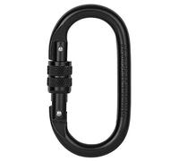 Generic 25Kn Professionnel Escalade Vis Verrouillage Porte Devoir O Forme Alliage Acier pour Escalade Rappel Canyoning Hamac Sac À Dos Tente Cordes (Black)
