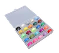 Generic 25Pcs Fils de Canette à Coudre Multicolores avec Boîte de Rangement Ensemble de Fil de Canette en Polyester de Taille Standard pour Machines à Broder et à Coudre