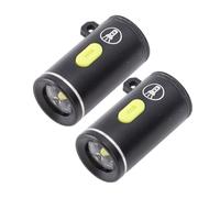 Generic 2PCS Compact USB LED LAMILS Super Bright pour Les Aventures Extérieures, Lampes de Poche Alimentées de Type C Portable (Black)