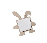 Generic 2x#Busy Board Pièces de Bricolage Panneau Sensoriel Activité pour Enfants Accessoires de Bricolage Miroir de Lapin Unisexe