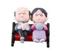 Generic 2x Couple de Personnes âgées Aimantes, Ornement Miniature, Cadeau de Saint-valentin, Collection D'art Drôle, Souvenirs, Statue de Parents D'amour pour