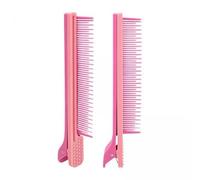 Generic 2x Peigne D'assistant de Coiffure, Pince de Section de Permanente, épingle à Cheveux de Précision Portable pour Tous Les Types de Cheveux, Teintur