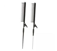 Generic 2x Peigne de Mise En évidence, Peigne à Queue, Outil de Coloration, Pince à Taquiner, Peigne à Cheveux pour Salon de Coiffure