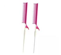 Generic 2x Peigne de Mise En évidence, Peigne à Queue, Outil de Coloration, Pince à Taquiner, Peigne à Cheveux pour Salon de Coiffure