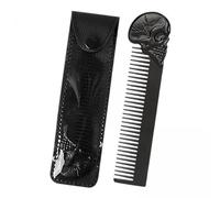 Generic 2xCool Peigne à Barbe pour Hommes Peigne de Poche Dents Fines Coiffure Outil de Coupe Barbier