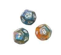 Generic 3 Pièces Dé Polyédrique Dés de Jeu D12 Dés Polyédrale Douze Faces Acrylique Figure Claire Bonne Prise En Main Adapté Aux Jeux de Table Éducation, StyleC