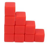 Generic 30 Pièces Jeu de Dés Vierges de 16 Mm à Six Faces écrire sur des Jeu de Dés 16 Faces de D6 avec Plastique étanche pour Les Jeux de Mathématiques, L'enseignem (Rouge)
