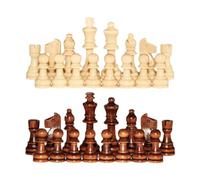 Generic 32 Pcs en Bois des Pièces D'échecs de Jeu de Pages de Jeu D'échecs pour Les Débutants du Cerveau Jeux de Société à L'échec des échecs en Bois pour Les