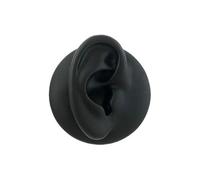 Generic 4 Modèles D'oreille de Simulation En Silicone Noir, pour Affichage de Bijoux, Asmr, Aide Au Sommeil, Oreille Droite Noire