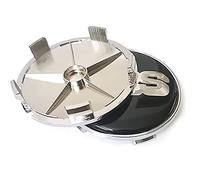 GÉNERIC 4 Pièces Auto Cache Moyeux, pour BBS 56MM 60MM 65MM 68MM Centre De Jante Capuchons,68mm-Black-Silver-A