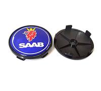 GÉNERIC 4 Pièces Auto Cache Moyeux, pour Saab 03-10 BJ SCS 9-3 9-5 9-2x 9-5x 56mm 60mm 65mm 68mm Centre De Jante Capuchons,68mm-Black-Base