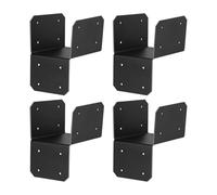 Generic 4 Pièces Connecteur D'Ancrage de Poteau Attache de Charpente Support de Pergola Fixation de Poutre En Acier Épais pour La Stabilité Adapté Aux Gazebo, 8.9 Cm