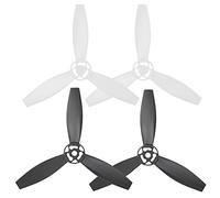 Generic 4 Pièces de Remplacement Léger de Conception Triangulaire D'hélice d'avion RC, Accessoire de Traction Forte pour Bebop 2, 2 Noir Rouge, pour Les Amateurs de Drones (Noirs Blancs)