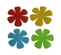 Generic 4 pièces/jeu de protections pour casserole et poêle, tissu non tissé, Multicolore, Trivets carrés, Protection anti-rayures pour ustensiles de cuisine