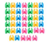 Generic 40Pcs Clips de Bobines en Silicone Clips de Fixation de Bobine Colorés pour Organiser les Fils à Coudre Durables et Réutilisables en Jaune Rouge Bleu Vert