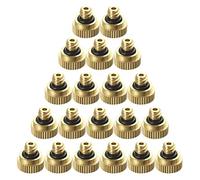 Generic 40Pcs en Laiton Brumisation Buse Buse D' Irrigation Brouillard Basse Pression Buse De Pulvérisation pour Système De Refroidissement Extérieur 6OO21AQNKB1502SR31E3ZNIB Or