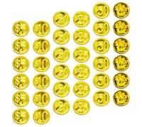 Generic 48 Pièces de Monnaie Pirate en Plastique Or, Léger et Facile à Décorer, pour Fêtes à Thème Pirate et Remplissage de Coffres Trésor