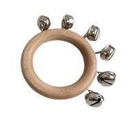 Generic 4x Cloches En Bois Shaker Hochet Cloche à Main Hochet pour La Réunion de Vacances
