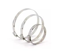 Generic 5-20 PCS 5.3-159 Millimètres 304 Kit d'assortiment de colliers de serrage à oreille unique en acier inoxydable(48.9-51.5mm(10pcs))