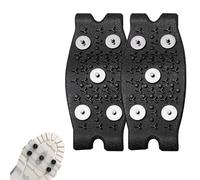 Generic 5-Claw Anti-Skid Shoe Covers, Manganese Steel Non-Slip Gripper Spikes, Manganese Steel Spikes Non-Slip Shoe Covers for Hiking Walking Climbing Fishing(Pair of Black)