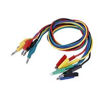 Generic 5 PCS P1037 Bourne DE Banane HAUTEURS 1M 4MM pour Les Câbles DE Câble à Clamp/Holder DE pour Multimètre