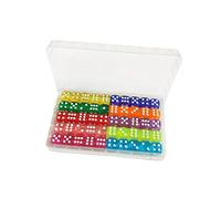 Generic 50 Pièces Dés Dés D12mm Ensemble Dés pour Jeux RPG Dés pour Enfants Acrylique Convient pour Animation Scolaire Fête, Multicolore