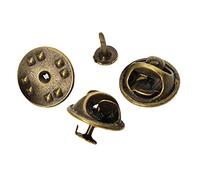 Generic 50 Pièces Épingle Attache Cravate Broche Métal Fermoir Papillon Base Vidée pour Fournitures Bijoux Adapté à La Confection de Badges Décoration Loisirs, Laiton Antique